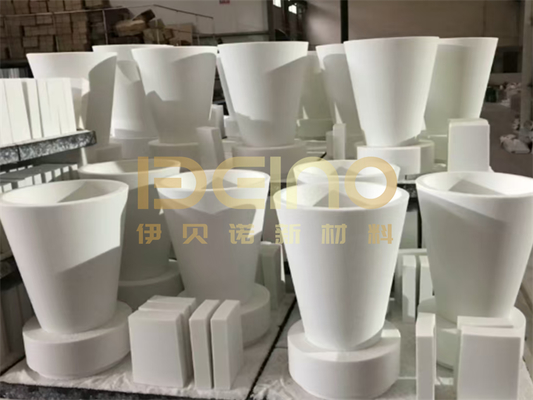 Tabung Keramik Alumina Konis Untuk Pipa Lumpur Dan Abu Terbang Pipa Pengangkut Lumpur Pertambangan Dilapisi Dengan Pelapis Ubin Keramik Alumina