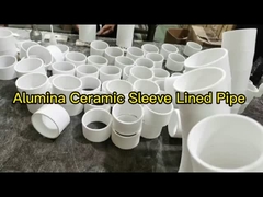 Alumina Keramik Lapisan Pipa Bend Ringan Berat tanpa noda Tanpa benjolan