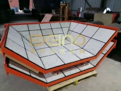 Aluminium Chute Wear Liner Keramik Komposit Liner Karet Industri